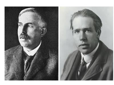 Ernest Rutherford e Niels Bohr